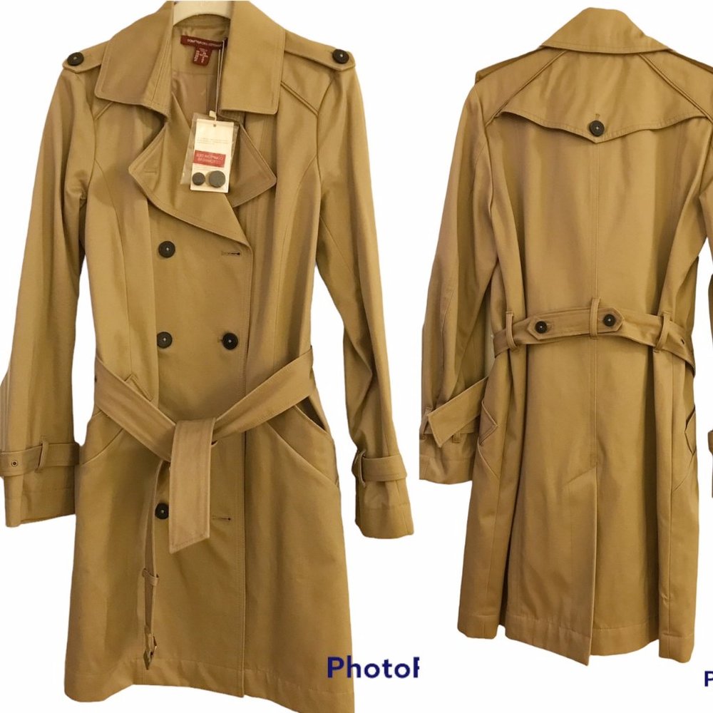 NEW Comptoir Des Cotonniers trenchcoat. NWT.  Size FR 38 / US 4/6 Small - Picture 2 of 11